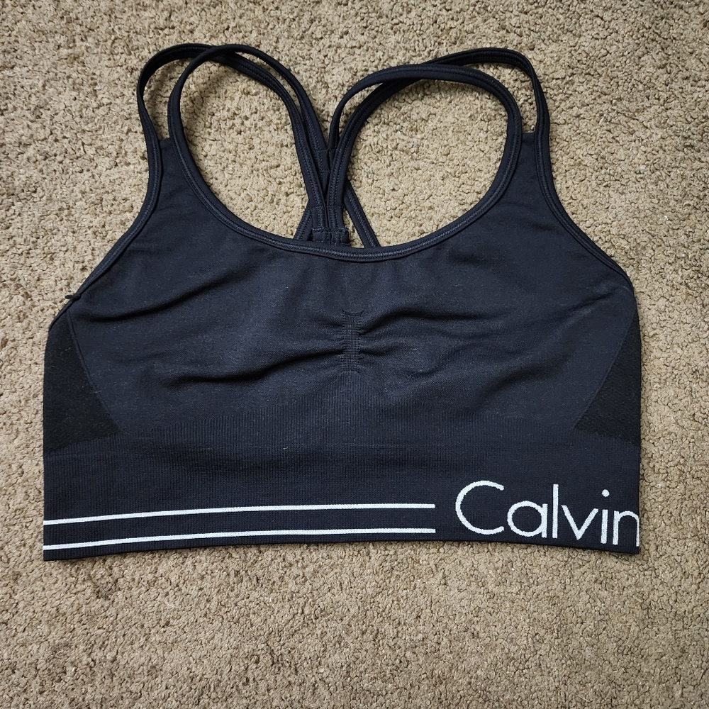 Calvin Klein Criss-Cross Sports Bra, Women's Medium - Picture 2 of 10